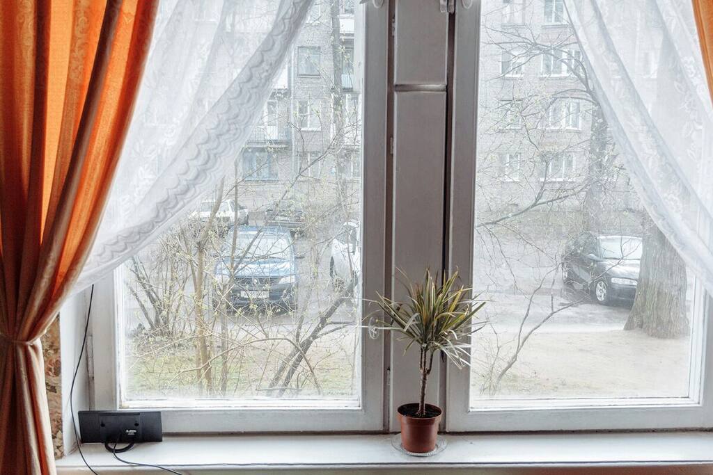 Свободная парковка прямо под окном! Всегда есть на что поглядеть из окна!