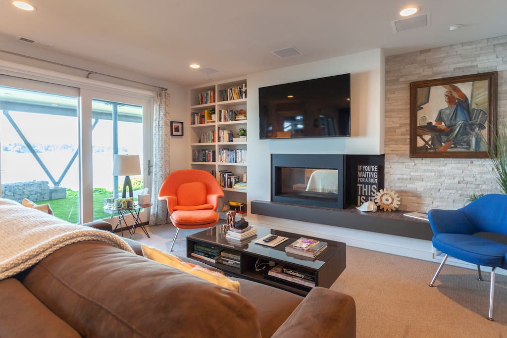 A well-designed, comfortable living space offers entertainment options inside and out.