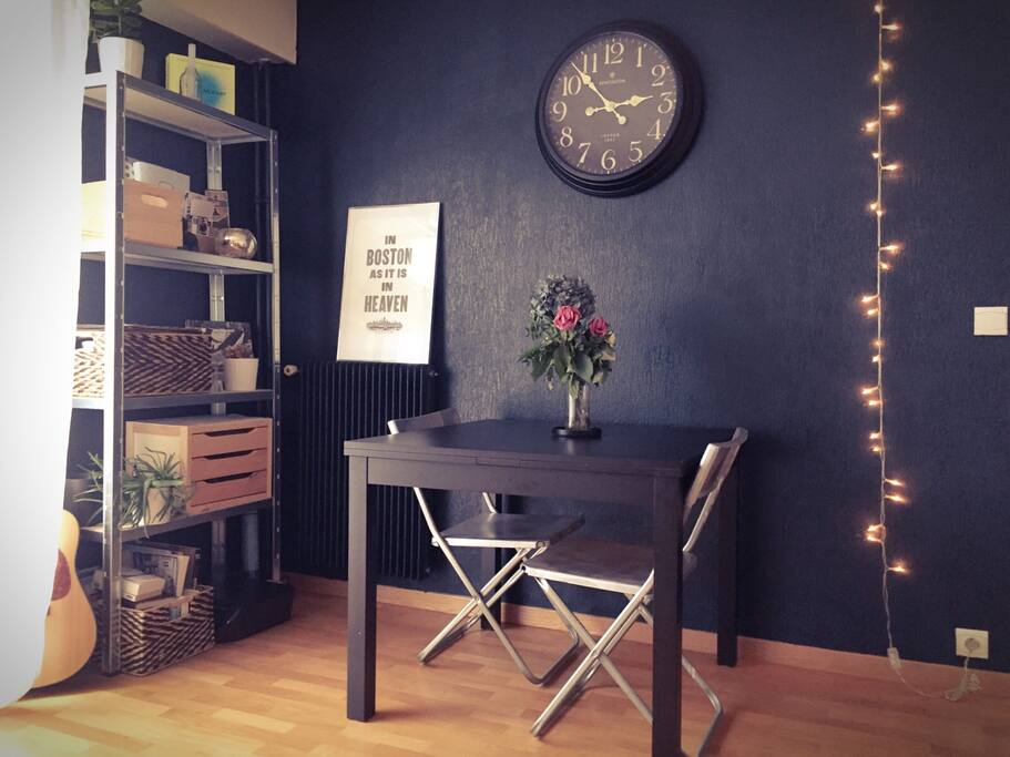 Dining area in the living room