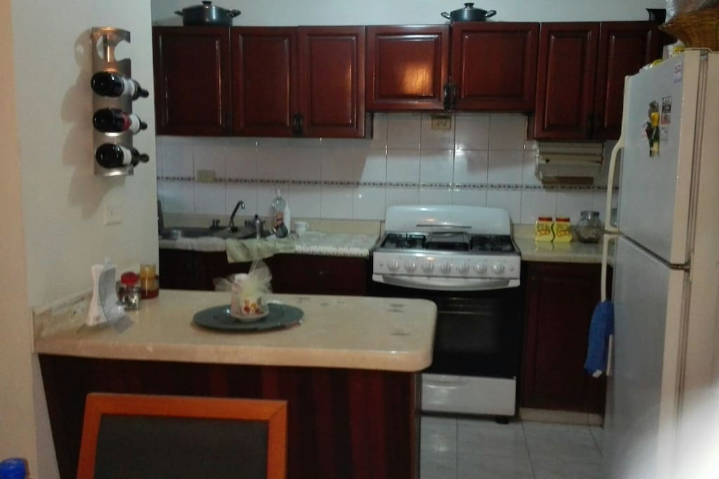 cocina con desayunador