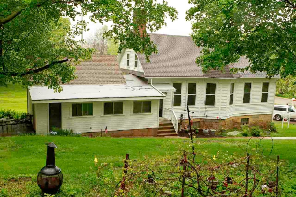 View from the upper yard and garden.