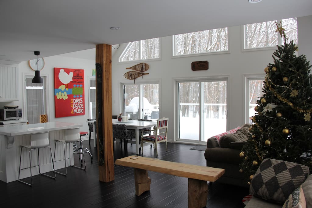 Loads of natural light floods into the living space