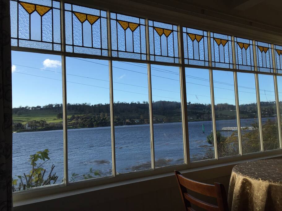View from the living space of the studio.
