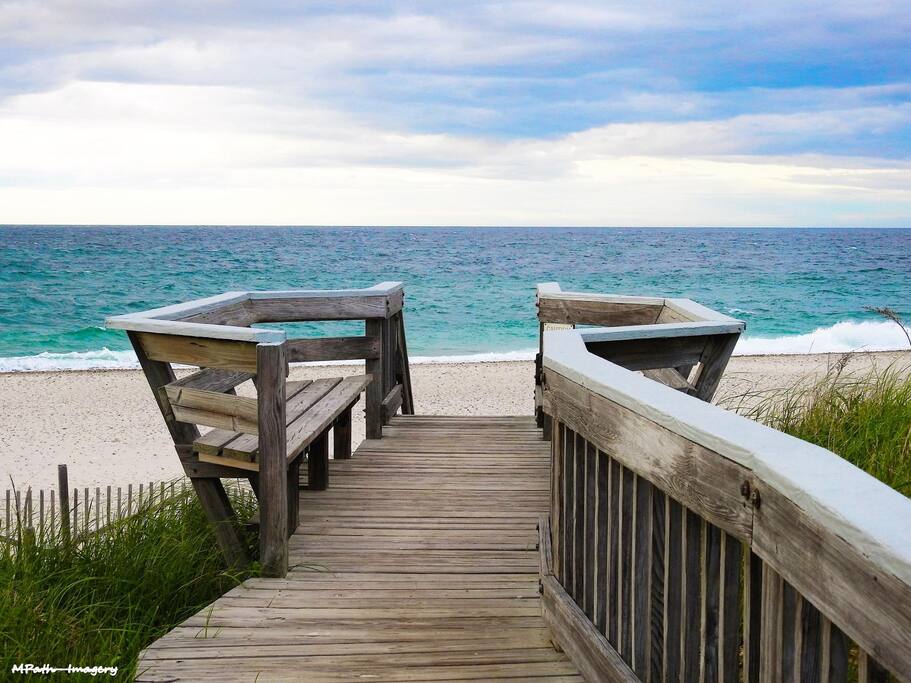 Boardwalk built-in benches