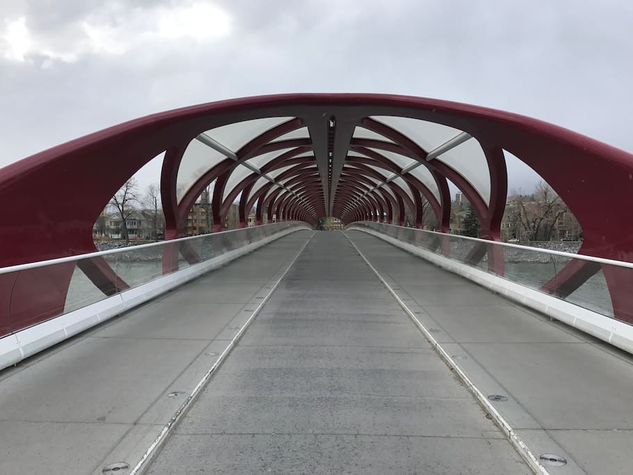 Peace Bridge two blocks away