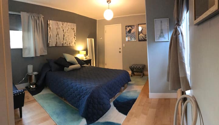 干净、安静、放松、舒适的私人套房。