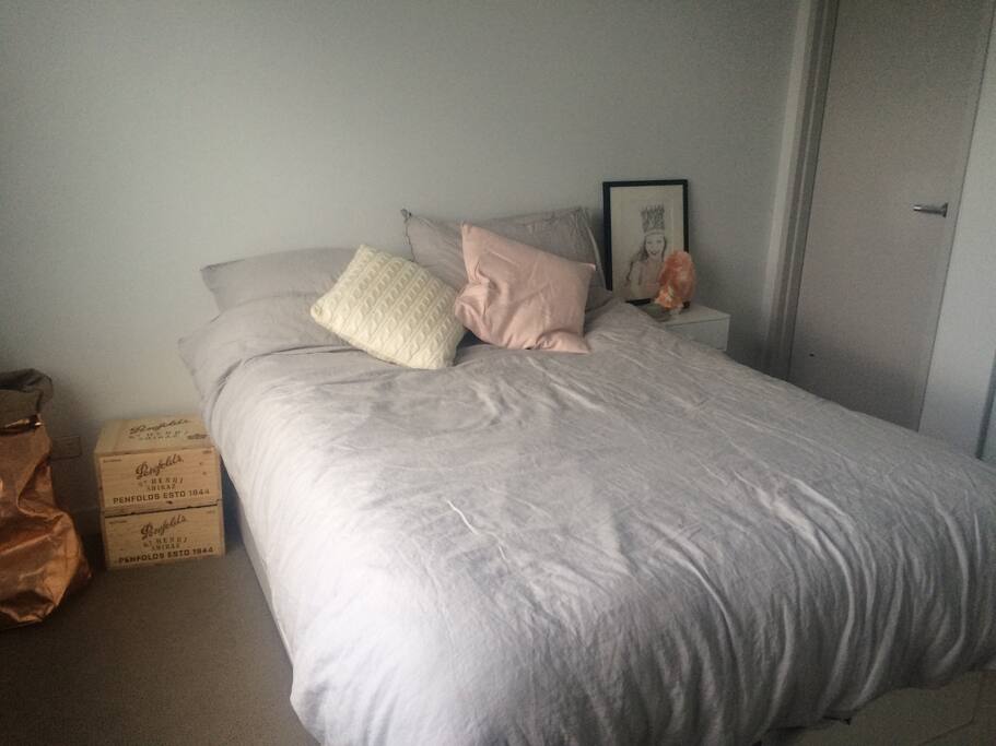 Main bedroom with double bed & built ins