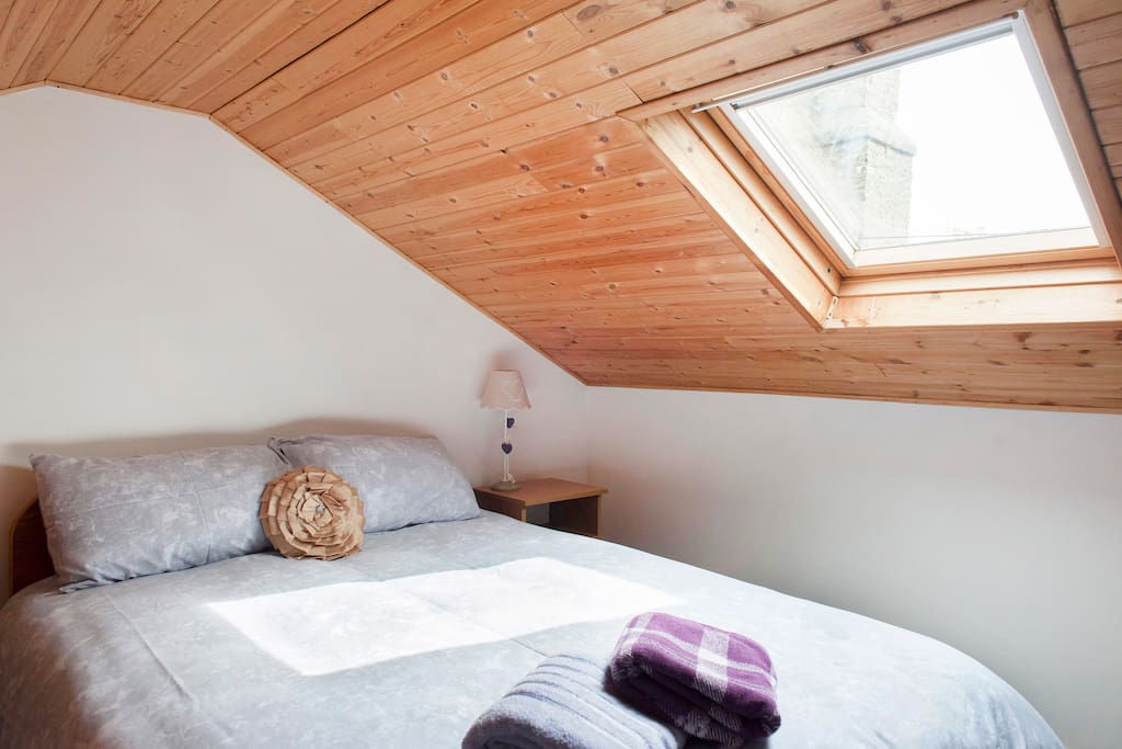 Bright and warm bedroom.