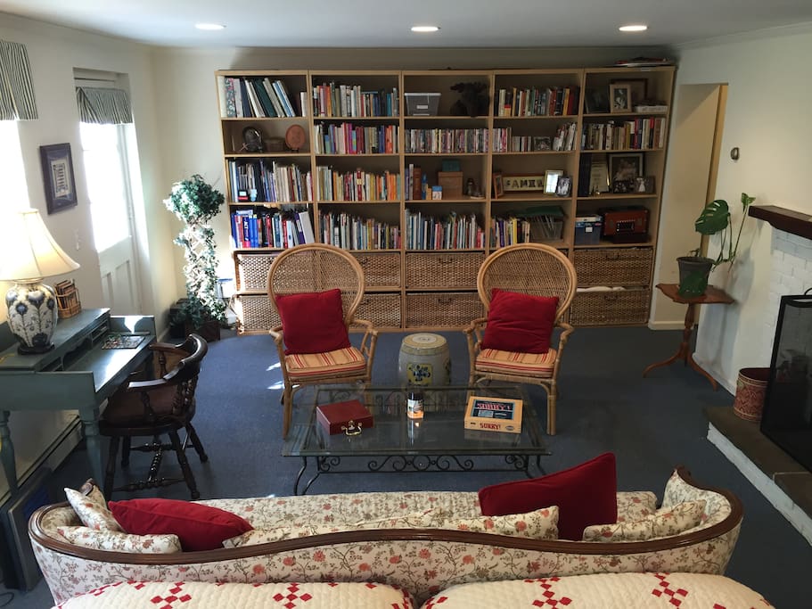 Seating area with small desk