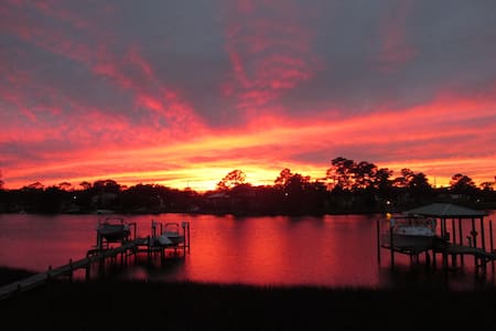 Waterfront lower deck private room.