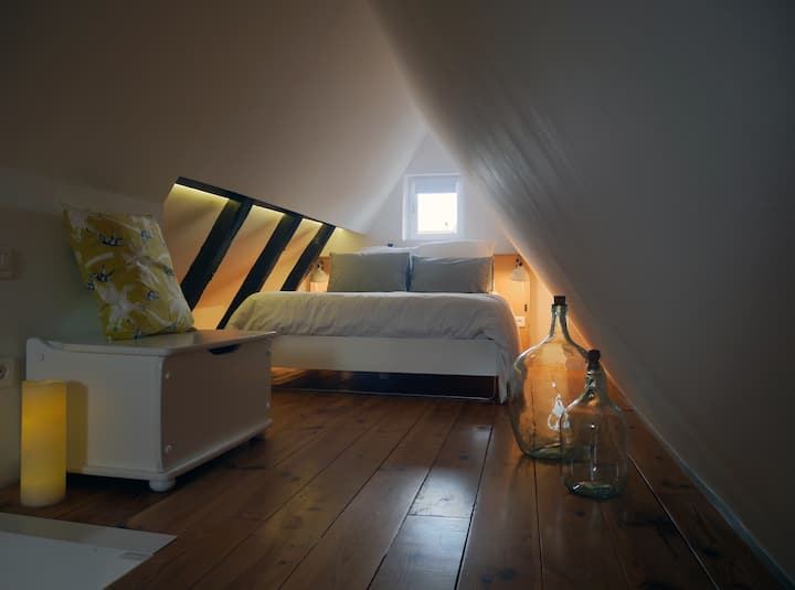 Una habitación acogedora bajo techo