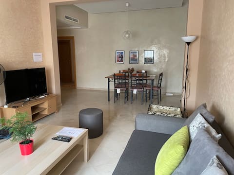 Popular Airbnb listing: 5 min to Mohamed V Airport - 2 bedrooms + Living room in Nouaceur