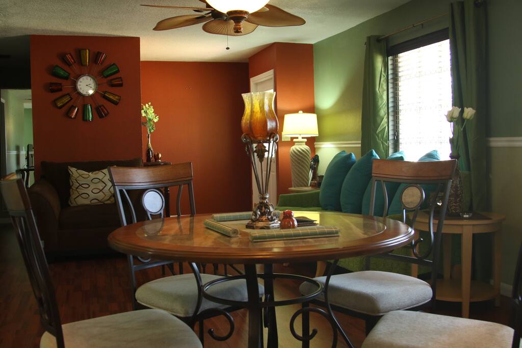 Tastefully decorated for summer time living.