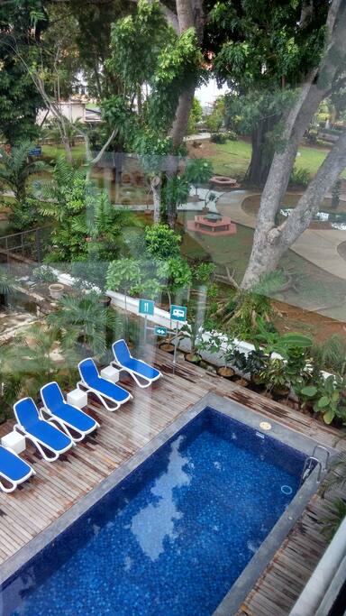 pool and garden view