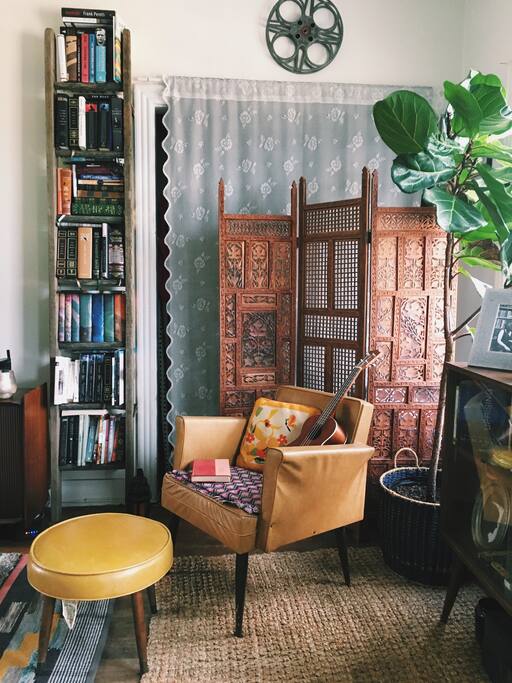 Reading nook in living room