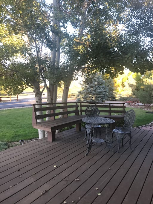 View from both sides of your porch retreat.