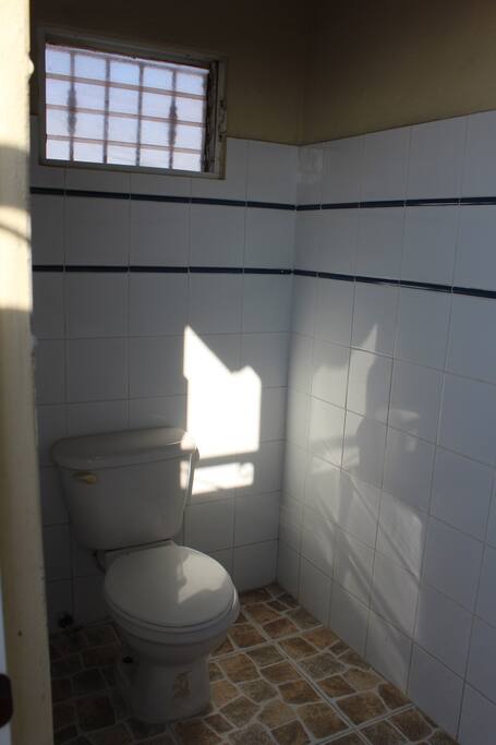 Half a bathroom upstairs