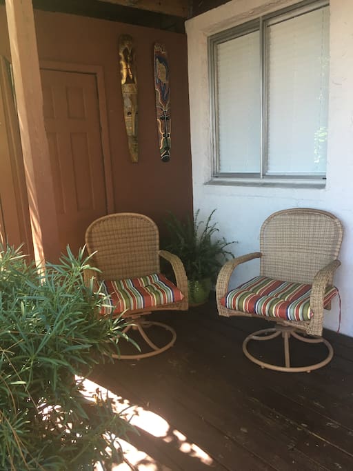 relax in the front patio