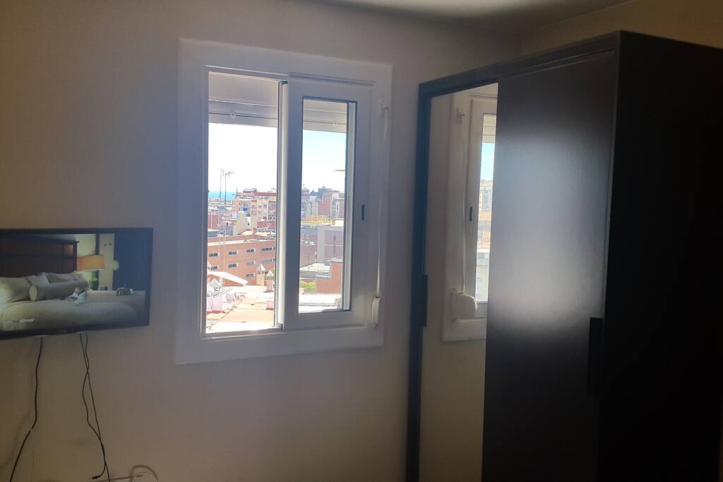 Window in the bedroom.