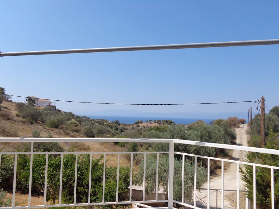 The view from the upstairs apartment