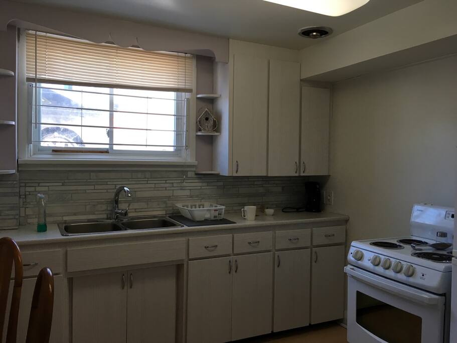 Cute bright kitchen with everything you need to be comfortable