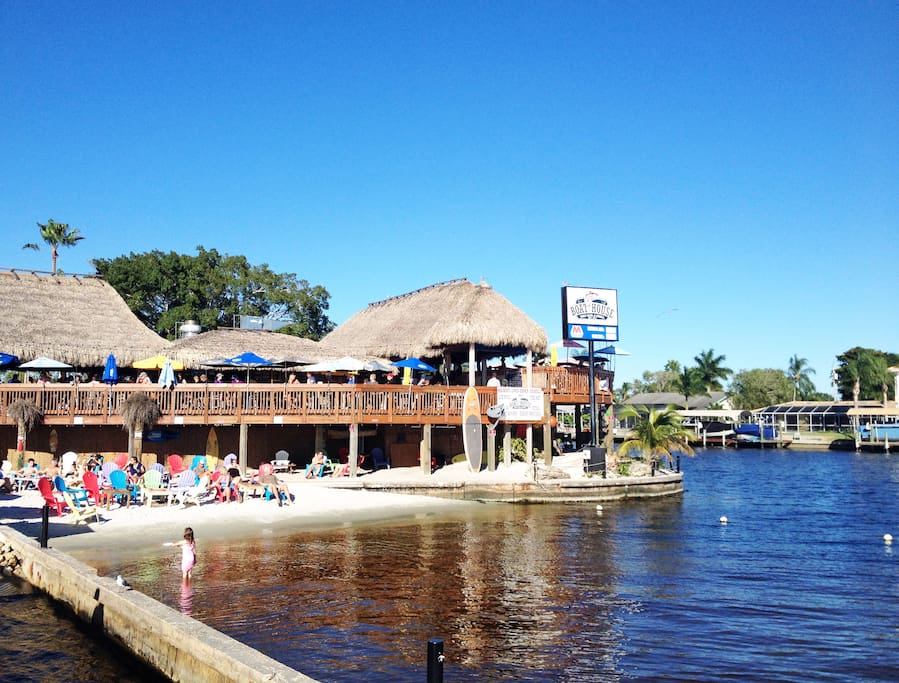 The Boat House Restaurant on the beach.