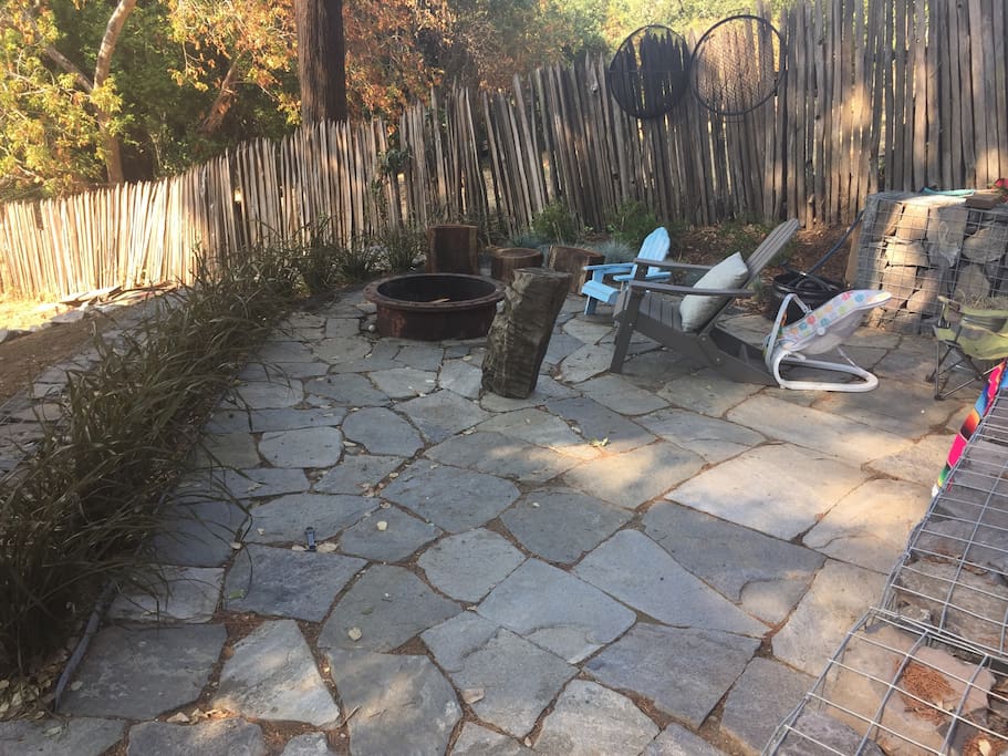 Backyard patio with Firepit