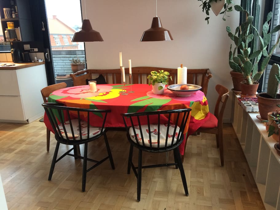 Our lovely dining area, where you can gather and talk about the day's experiences