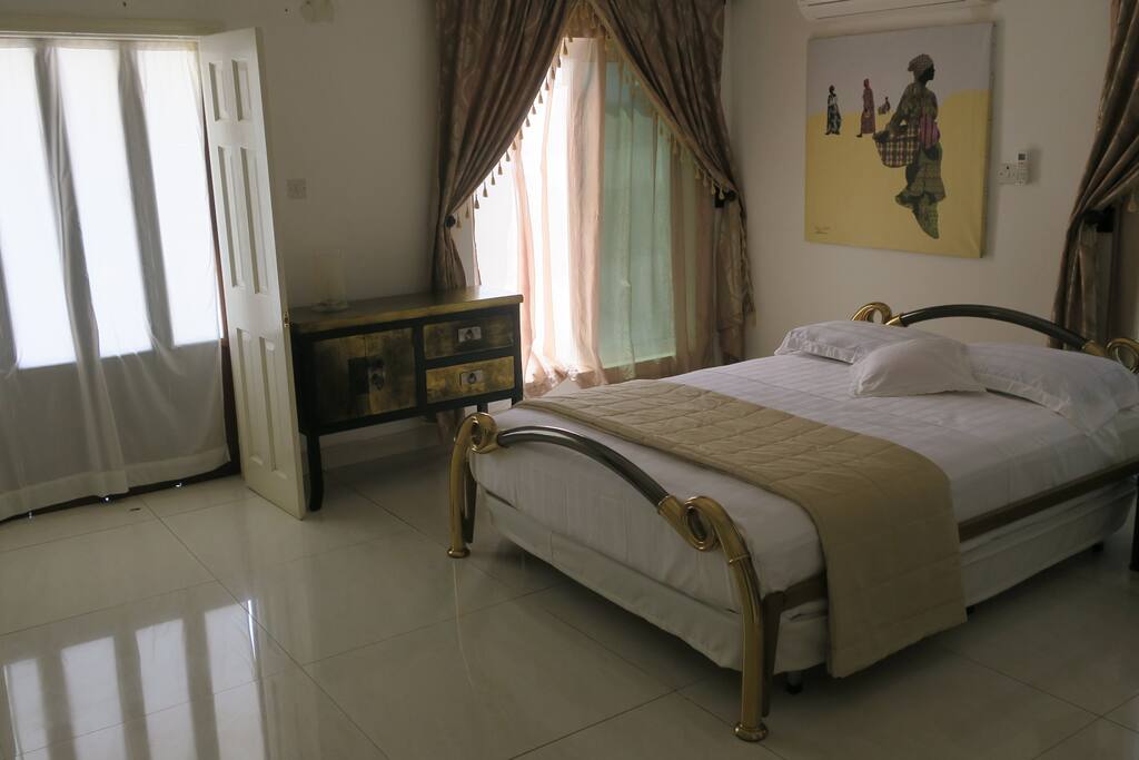 The Supreme Deluxe. Bedroom No 1 at the Tranquil Star. To book this room see listings, all bedrooms have A.C.