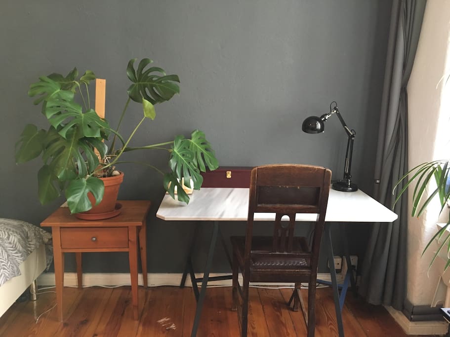 You can use my marble desk in case any work comes up