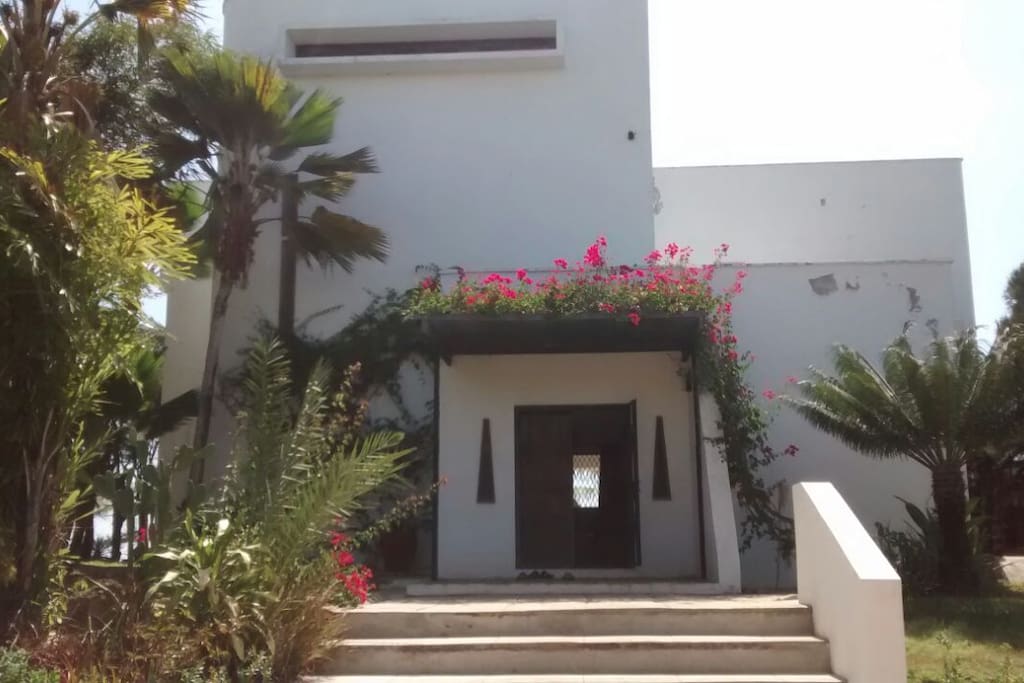 Back entrance of villa