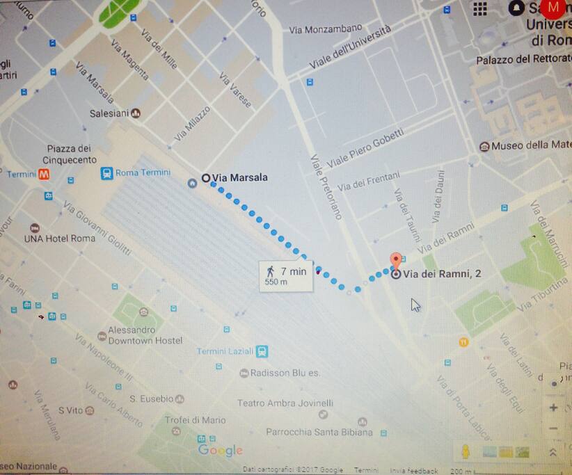 The fastest way from the Termini station at home.
''really easy and fast''