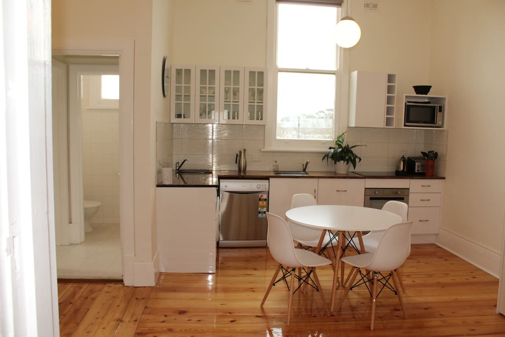 The freshly renovated kitchen.
