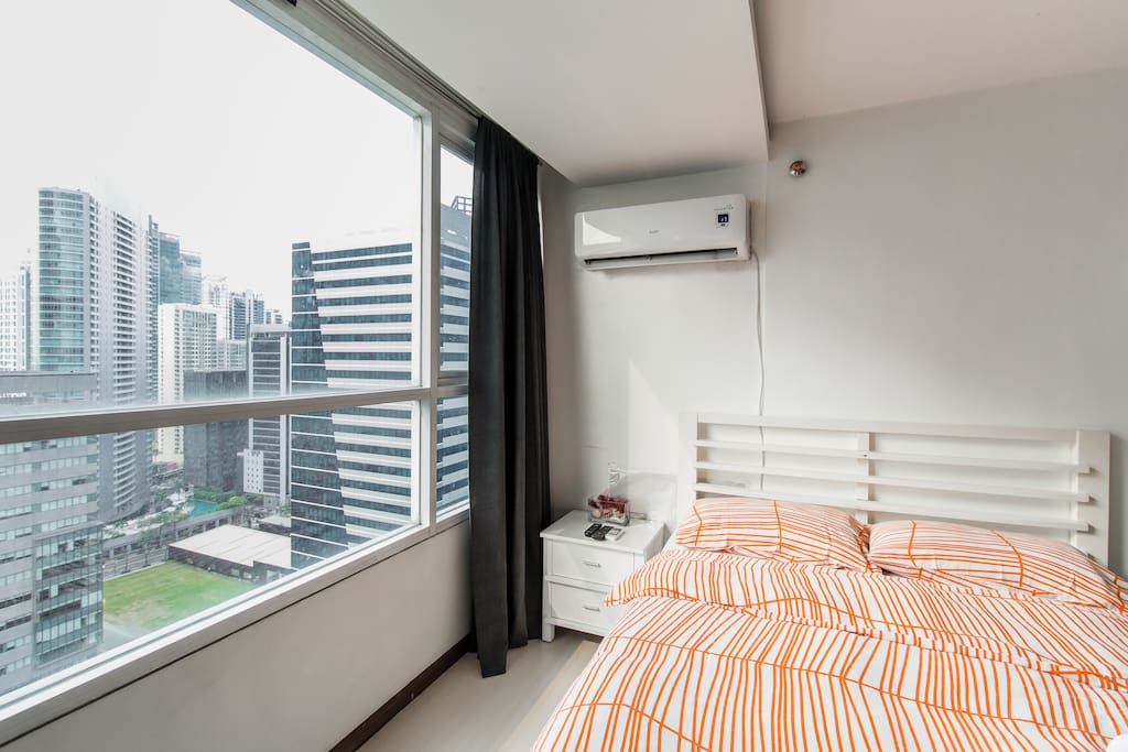View from the glass window in the bedroom