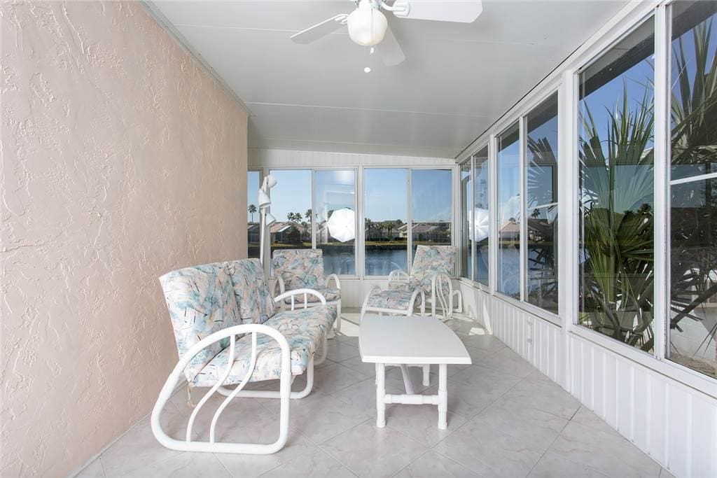 The lanai is right on the water -- so beautiful! - Indoors and outside blur wonderfully on our lanai, which overlooks the water a