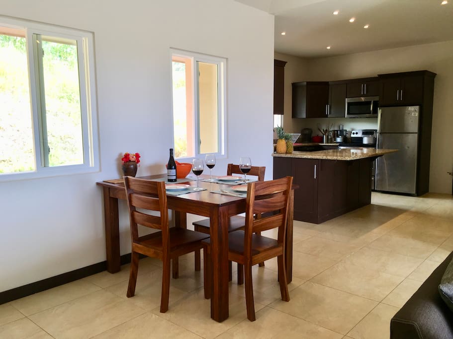 Dining area facing kitchen