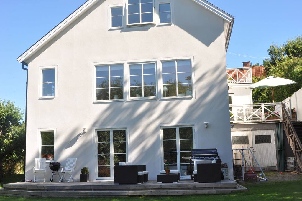 The rear terrace