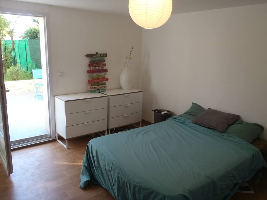 chambre accés jardin