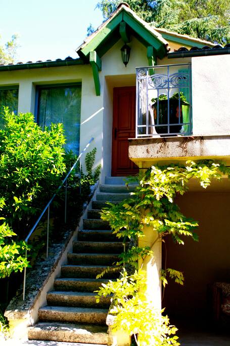 main entrance to villa