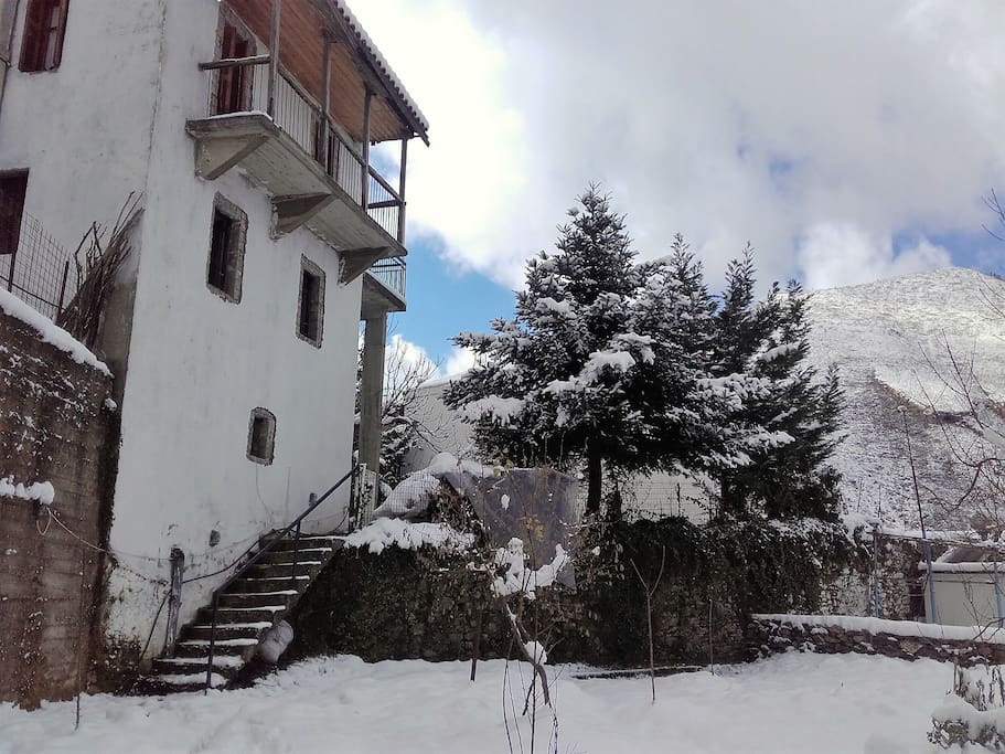 Villa Artemis in winter.