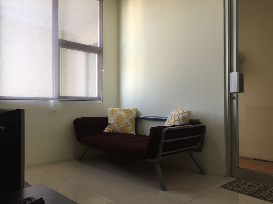 TV area and sofabed