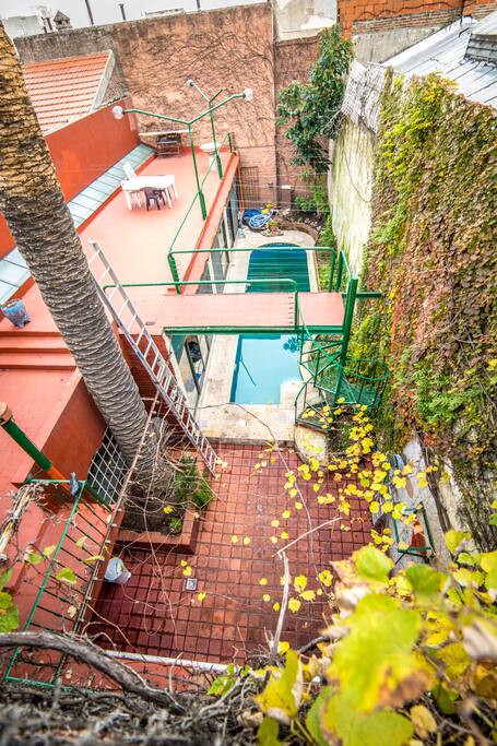 Terraza y piscina