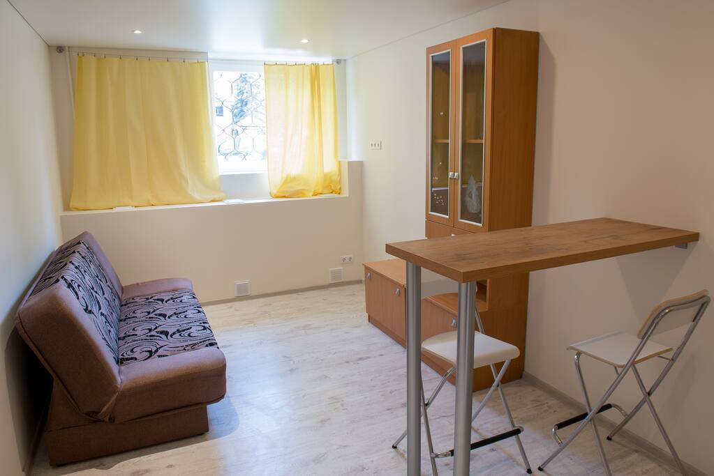 Sleeping sofa and bar stand