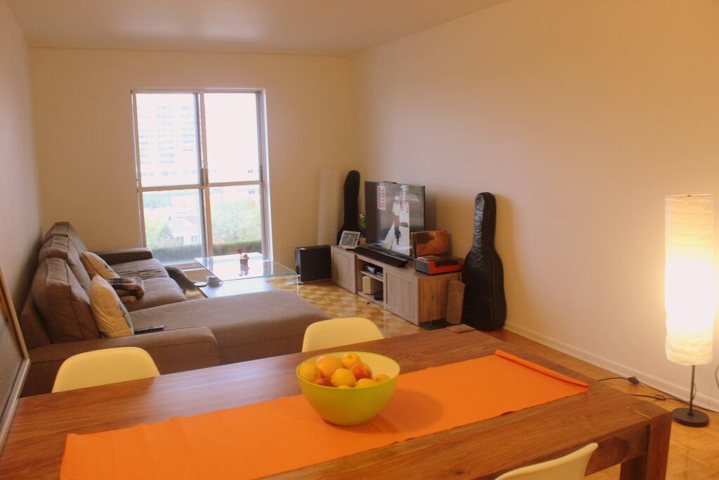 dinning table + 3D TV + sound system