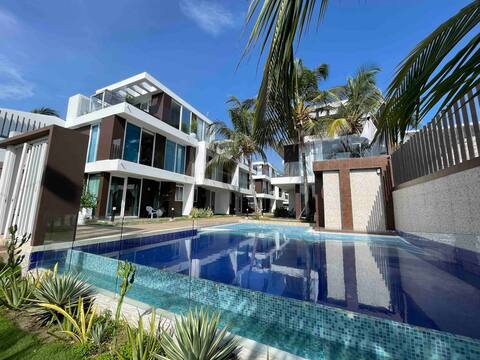 Beach house with ocean views in condominium