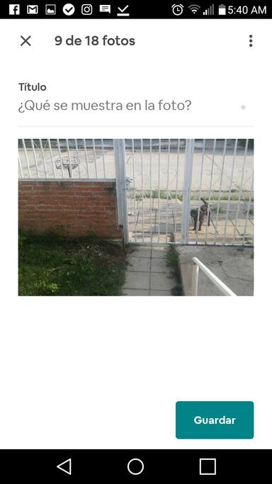 entrada de la casa protones blancos.