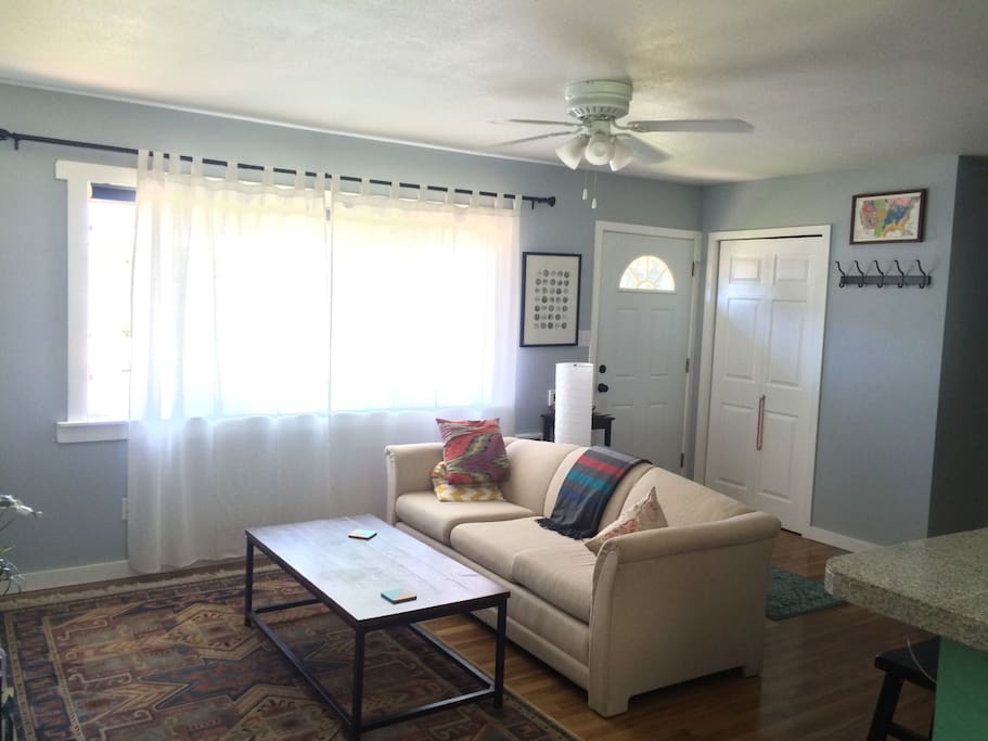 Living room and entry way