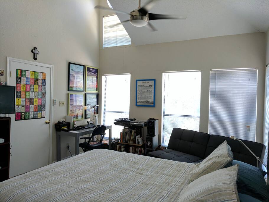High Ceiling with plenty of natural light