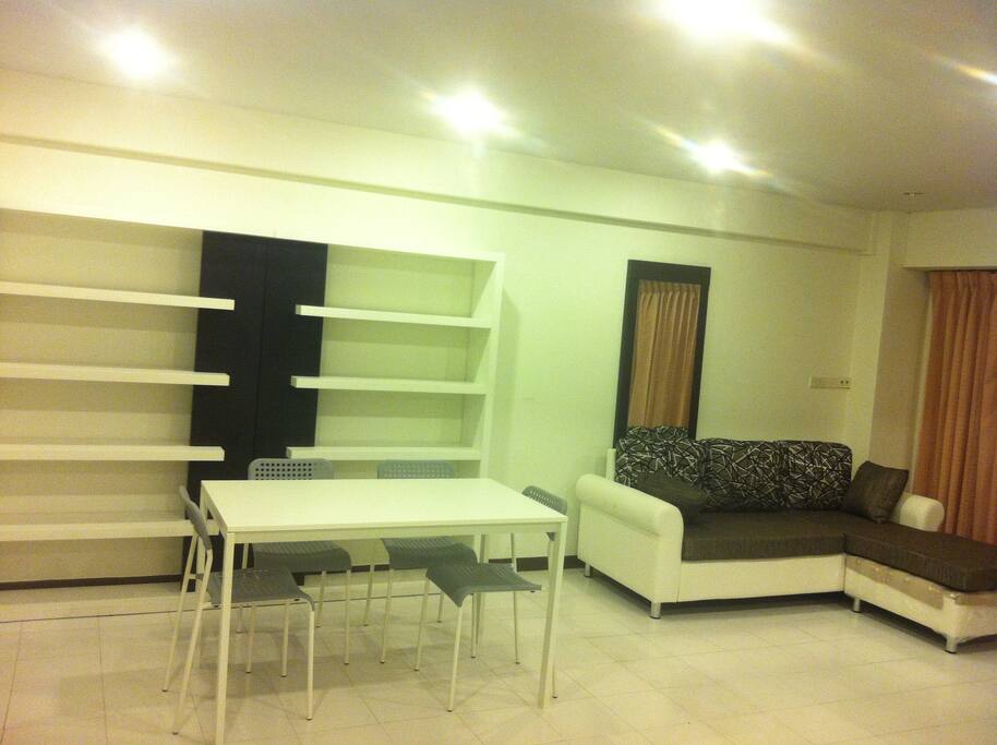 sofa and table