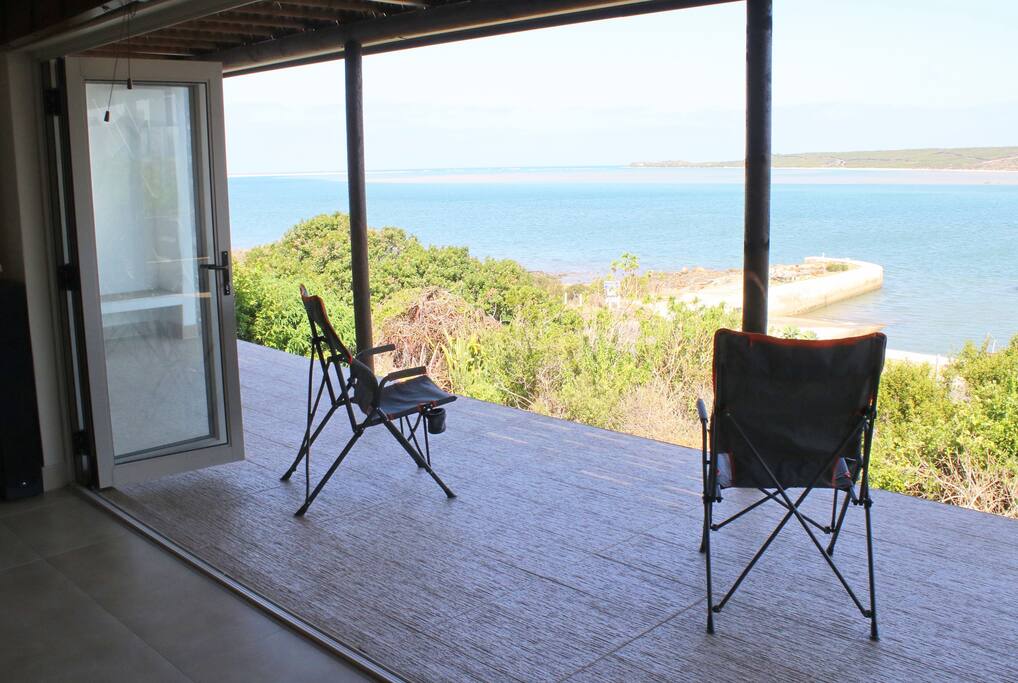 Breede River mouth leads into the big blue sea. Watch the boats pass as you enjoy the quiet days.